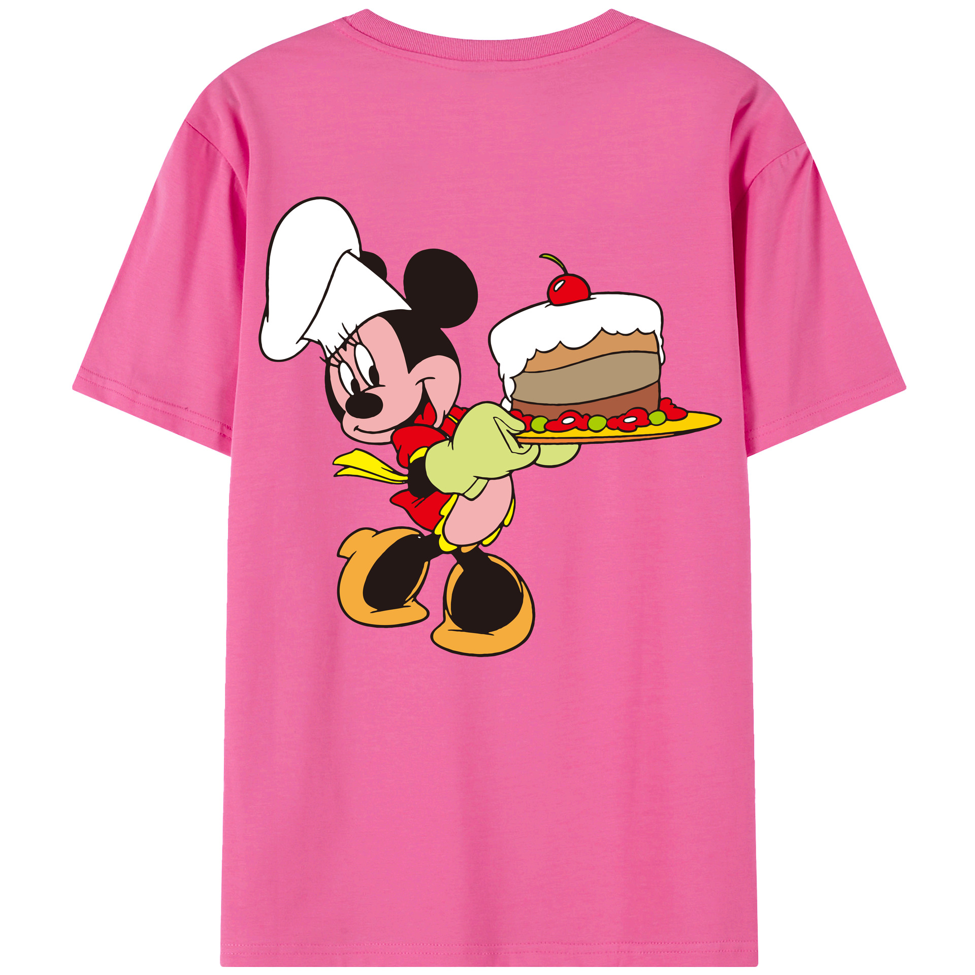 （画像用） ミッキーマウス Mickey Mouse レディース半袖Tシャツ(バックプリント)